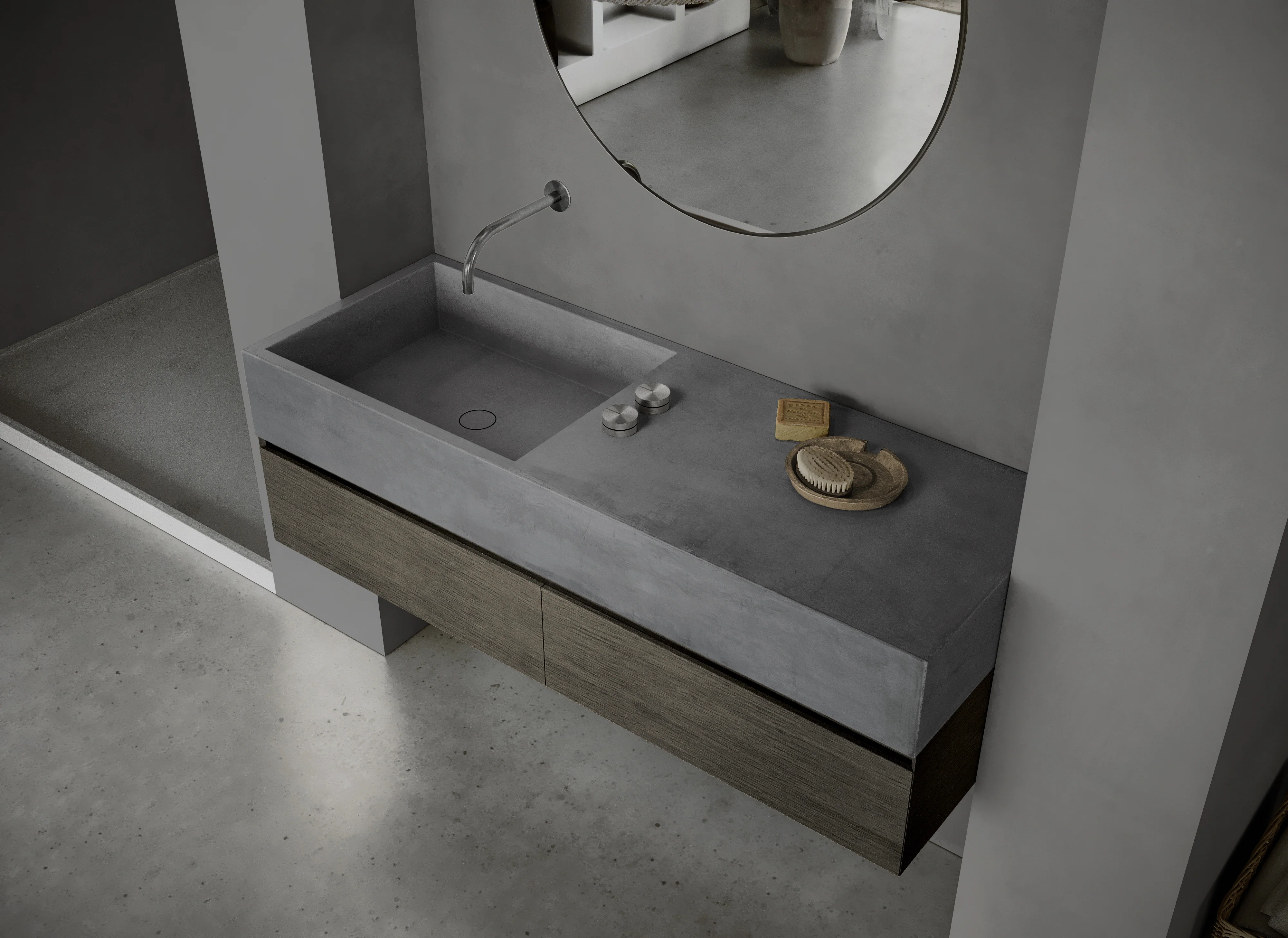 MSN BASIN 140 - Custom washbasin with pop-up waste - Image 10