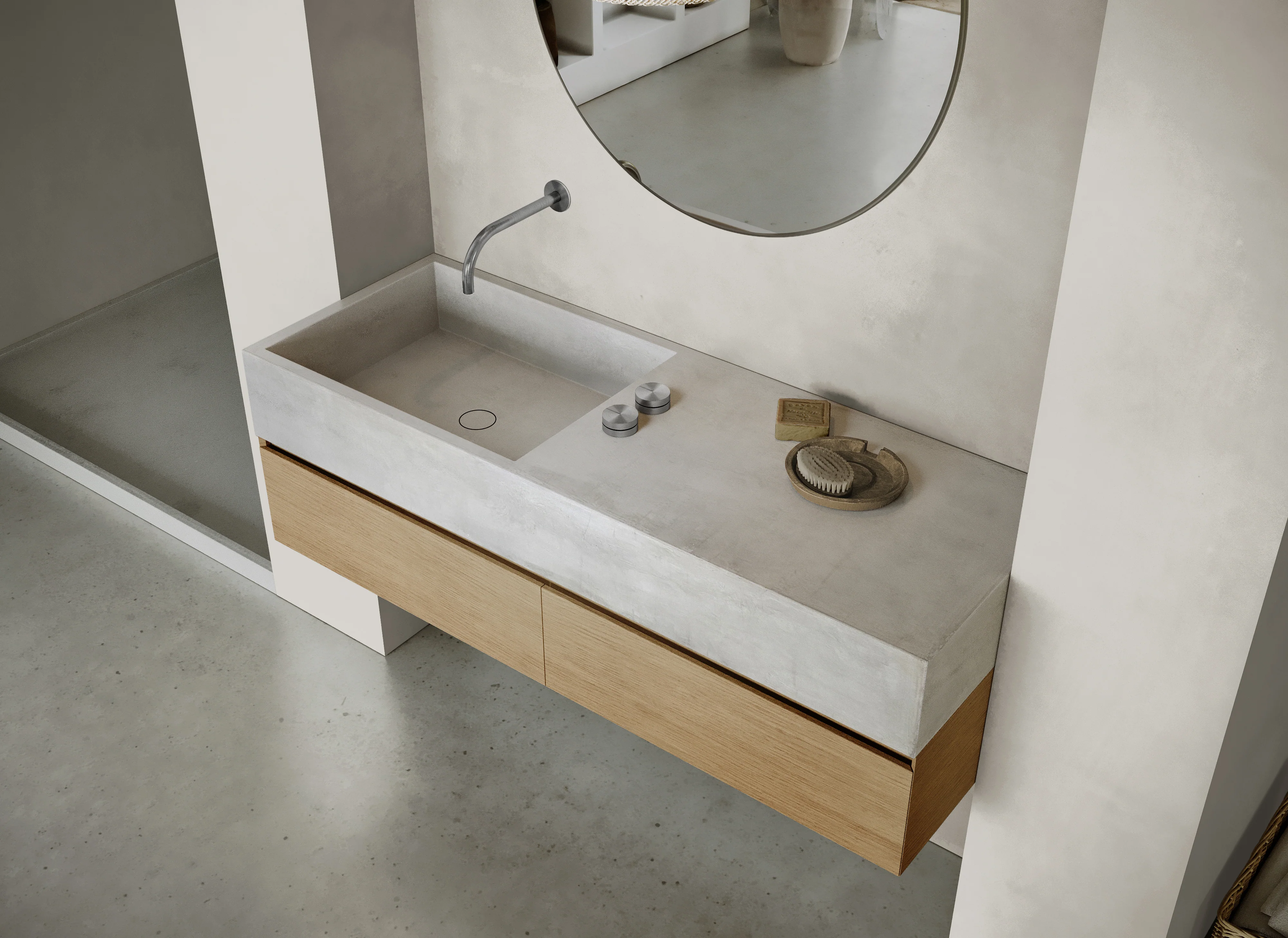 MSN BASIN 140 - Custom washbasin with pop-up waste - Image 14