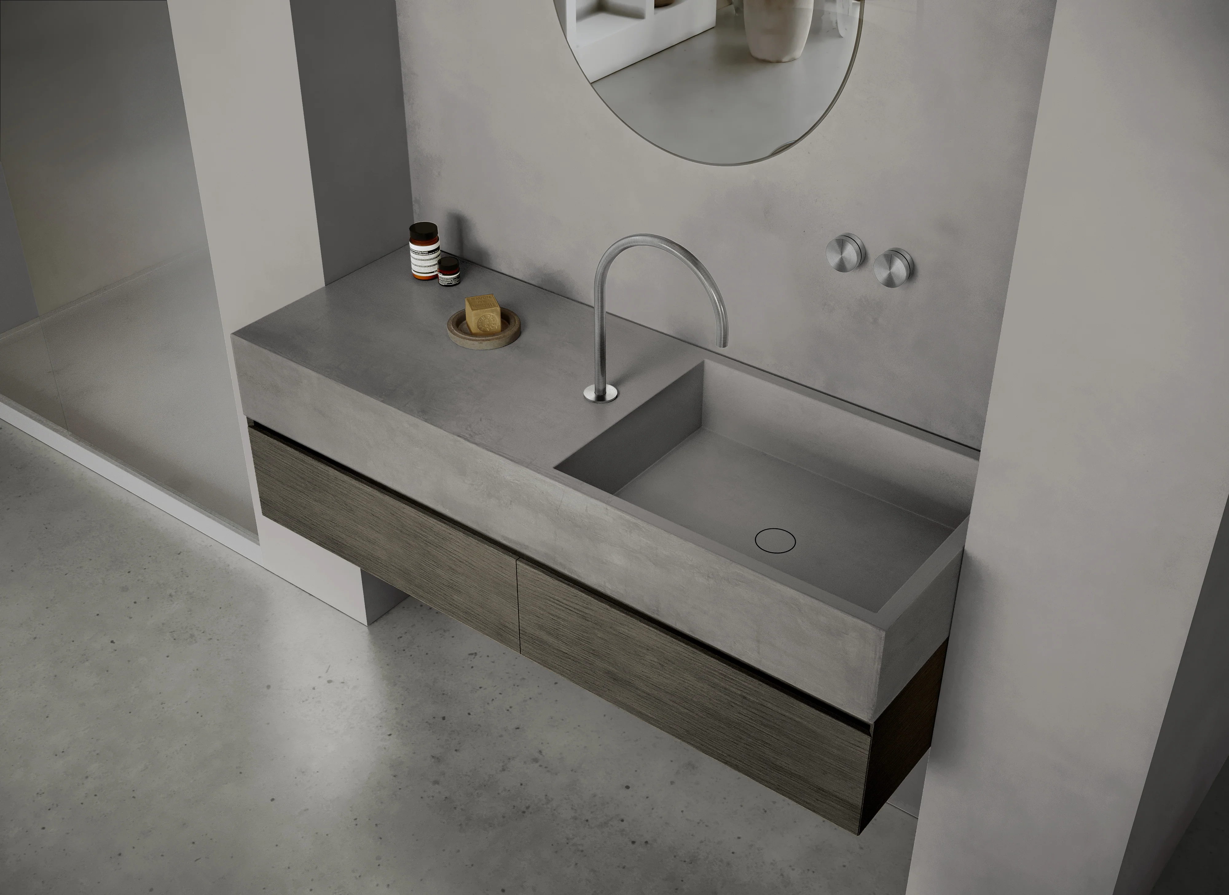 MSN BASIN 140 - Custom washbasin with pop-up waste - Image 16