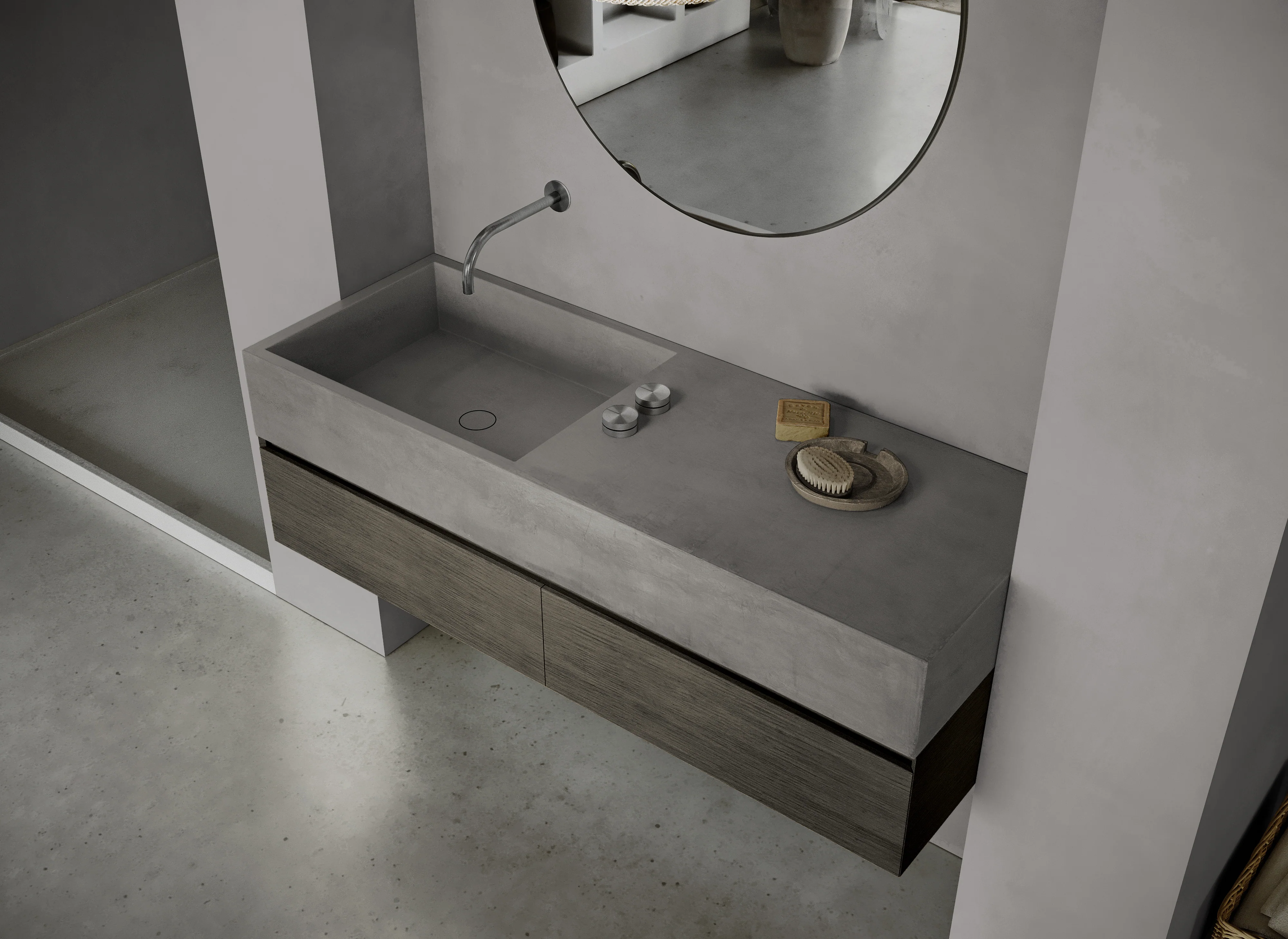 MSN BASIN 140 - Custom washbasin with pop-up waste - Image 18