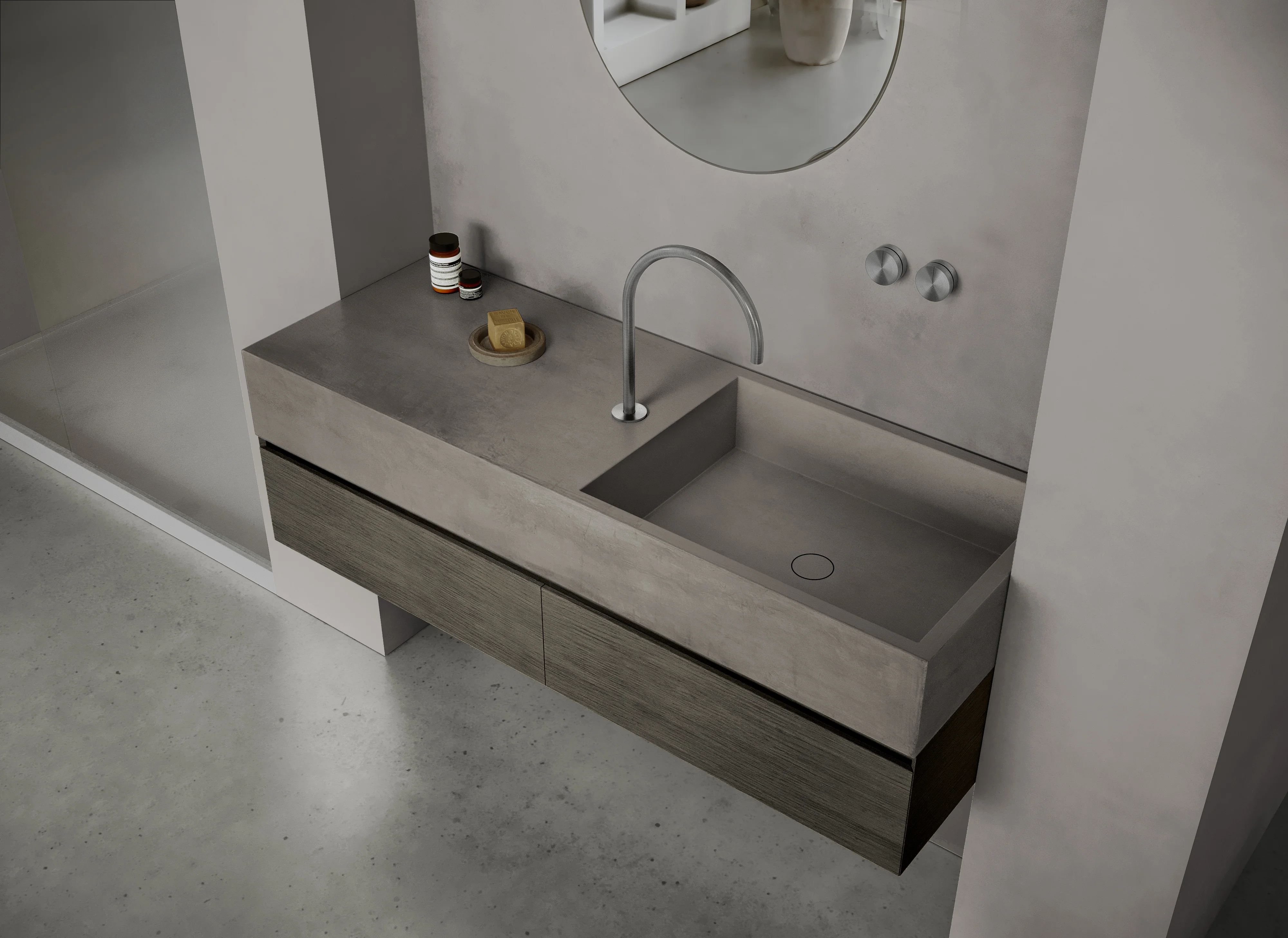 MSN BASIN 140 - Custom washbasin with pop-up waste - Image 20
