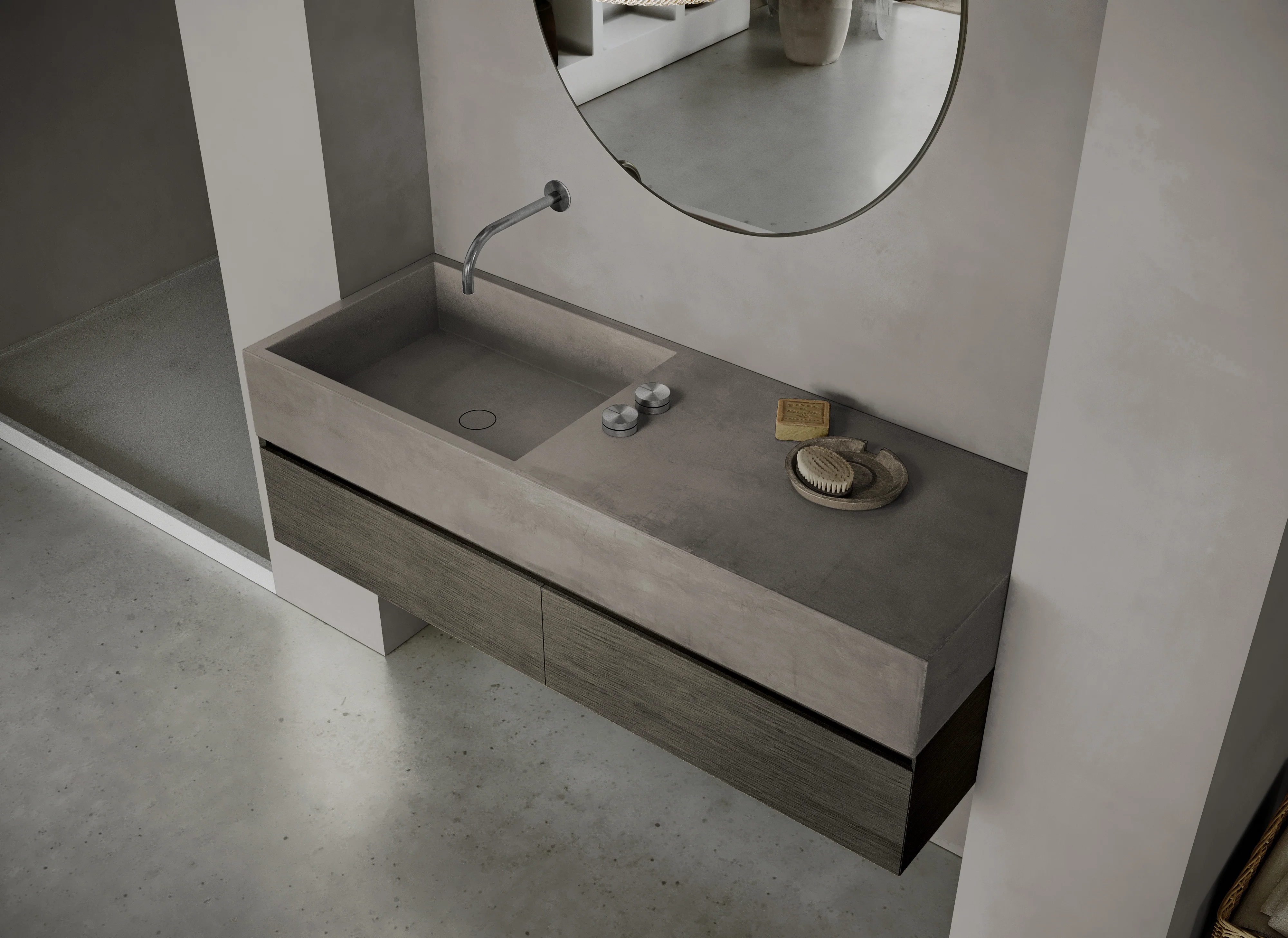 MSN BASIN 140 - Custom washbasin with pop-up waste - Image 22