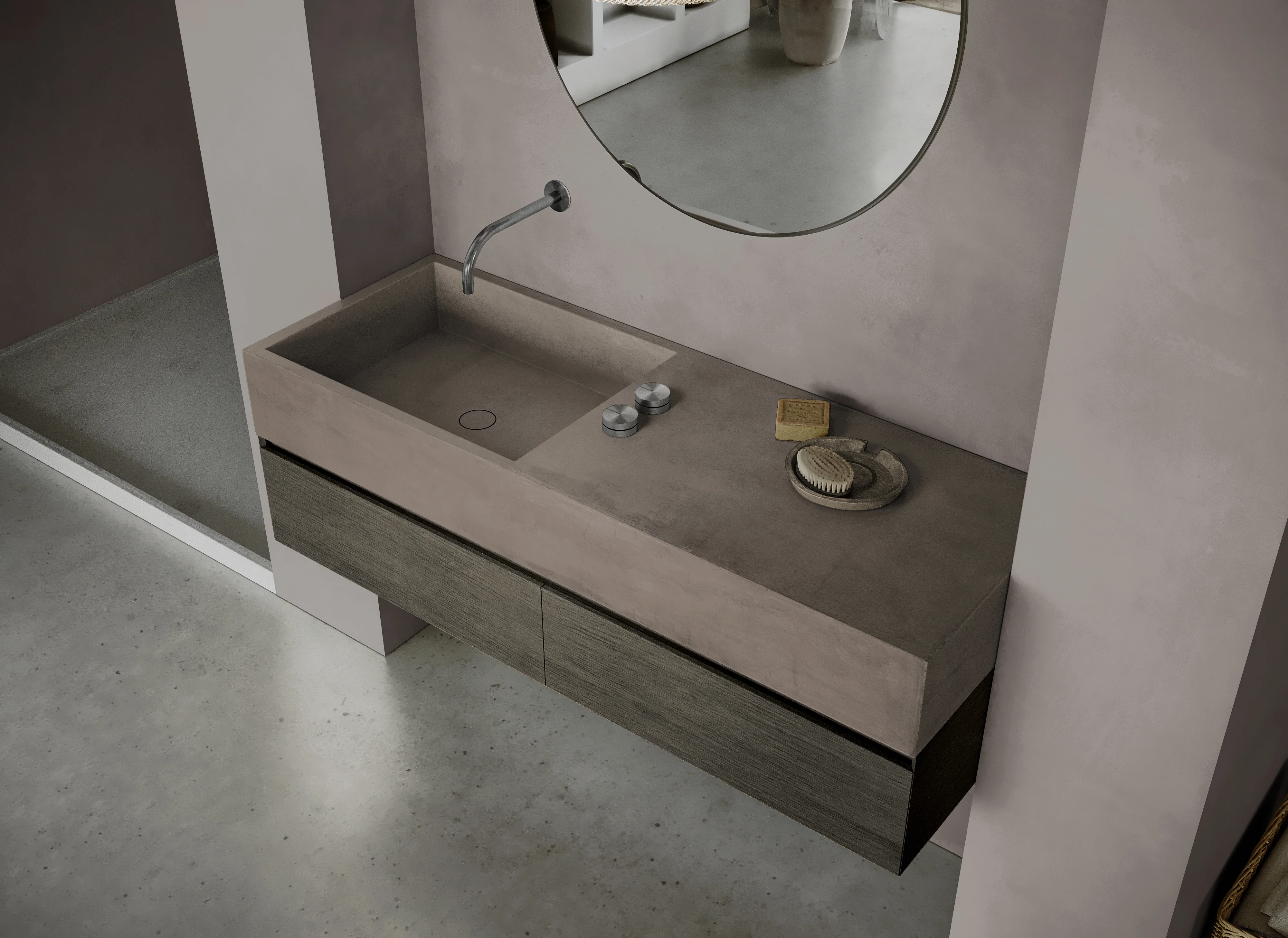 MSN BASIN 140 - Custom washbasin with pop-up waste - Image 26