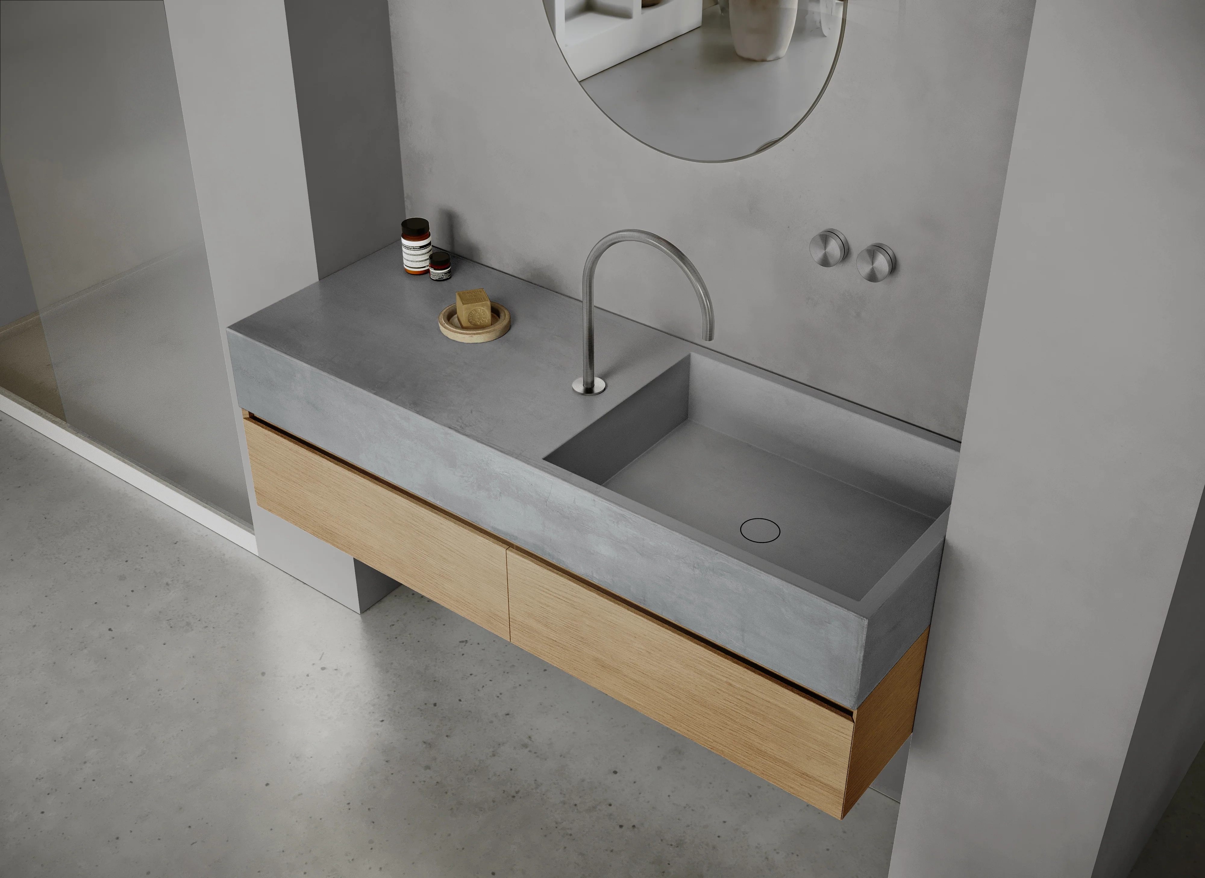 MSN BASIN 140 - Custom washbasin with pop-up waste - Image 4