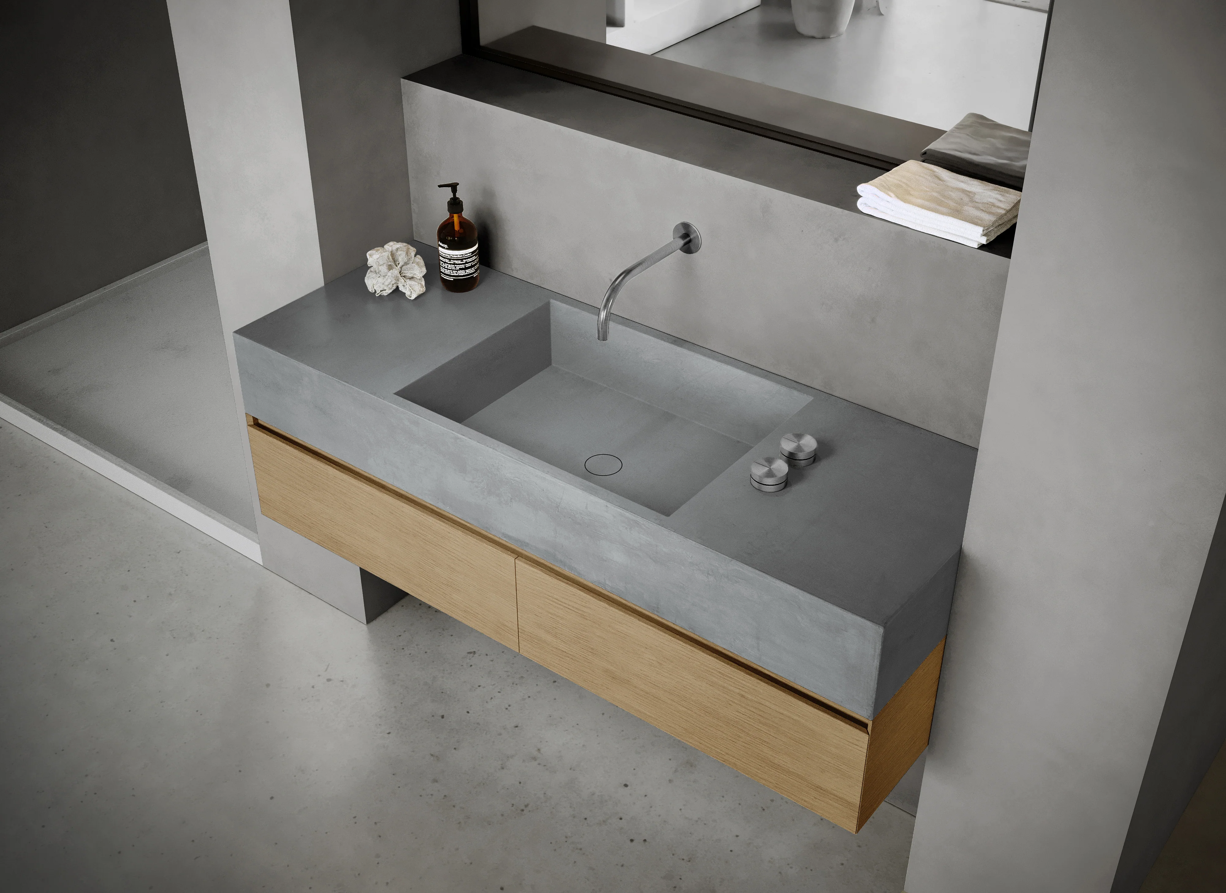 MSN BASIN 140 - Custom washbasin with pop-up waste - Image 5