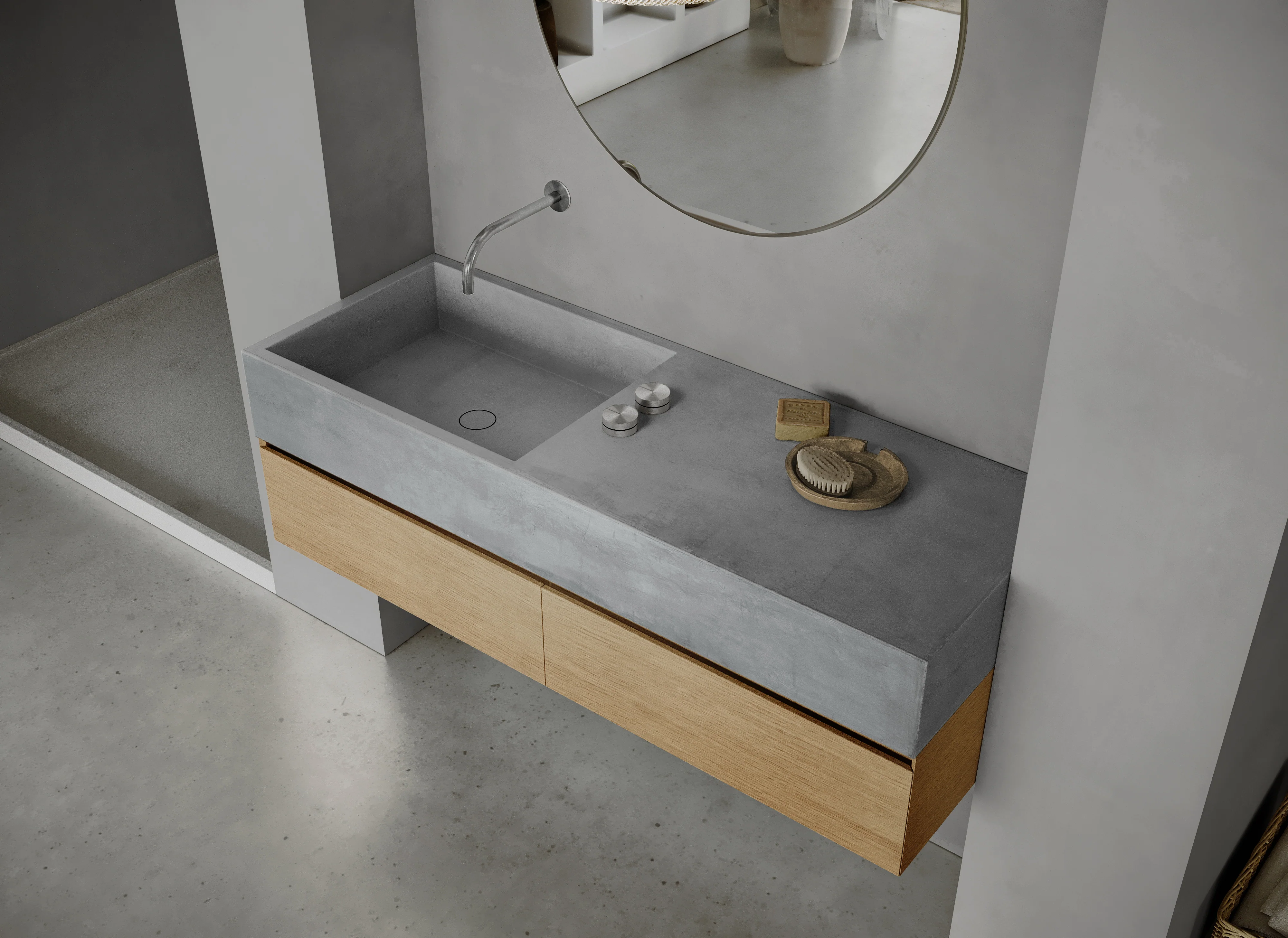 MSN BASIN 140 - Custom washbasin with pop-up waste - Image 6