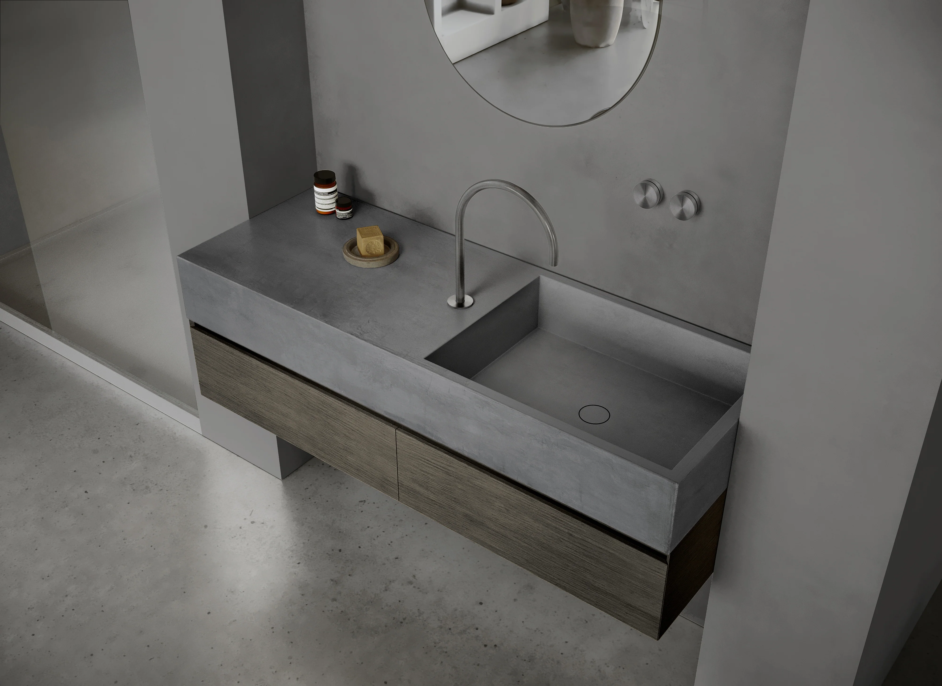 MSN BASIN 140 - Custom washbasin with pop-up waste - Image 8