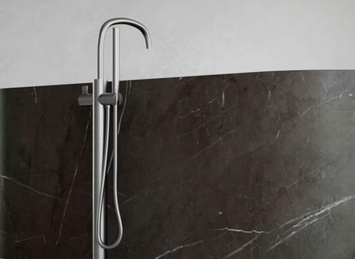 PB 40 - Floor mounted bath mixer with diverter and hand shower - Image 4