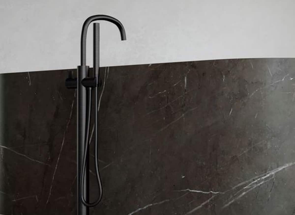 PB 40 - Floor mounted bath mixer with diverter and hand shower - Image 5