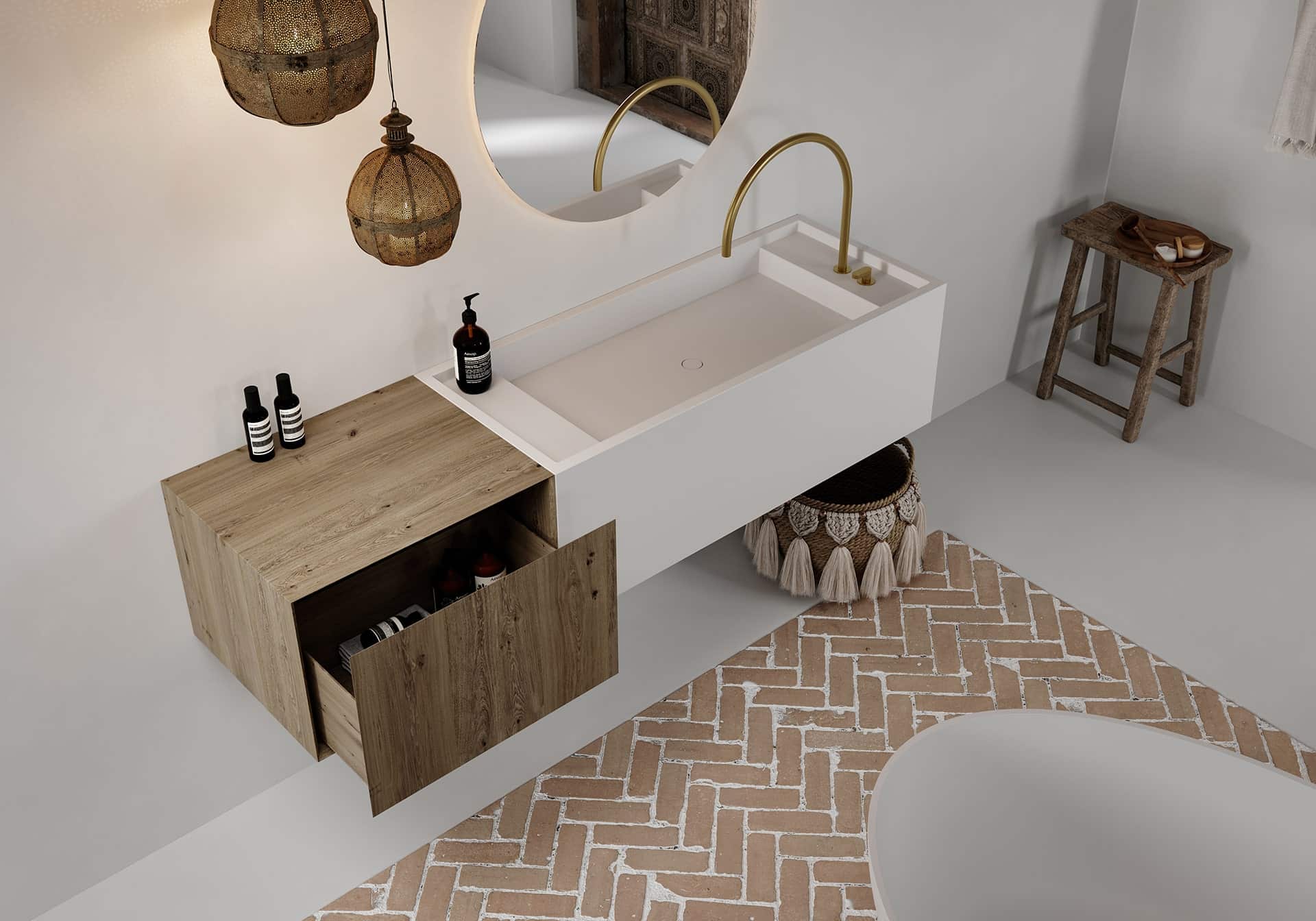 PB BASIN - Bathroom wash basin - 120cm - Image 12