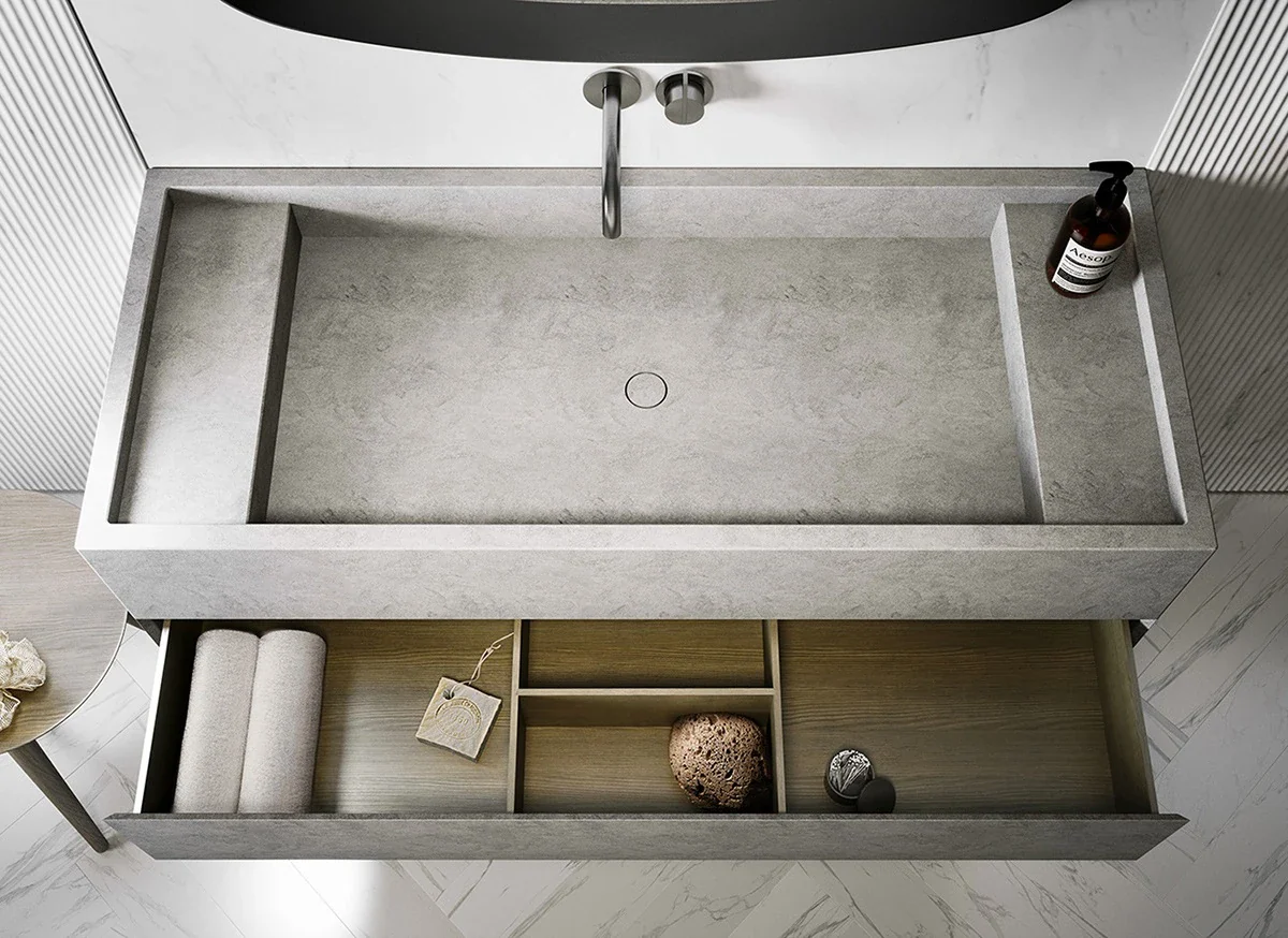 PB BASIN - Bathroom wash basin - 120cm - Image 16
