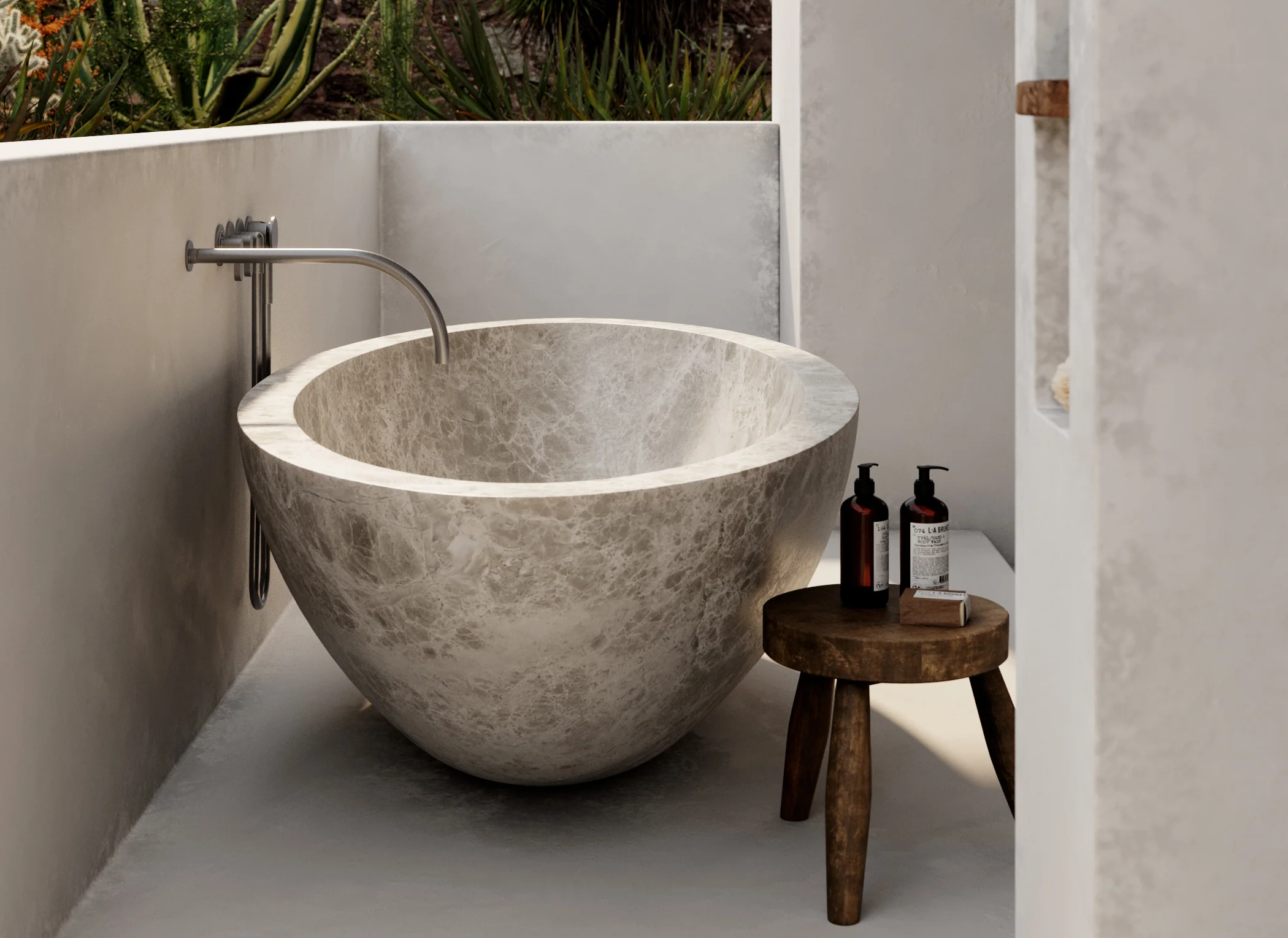 TULUM BATH - Natural stone - Two person - Image 7